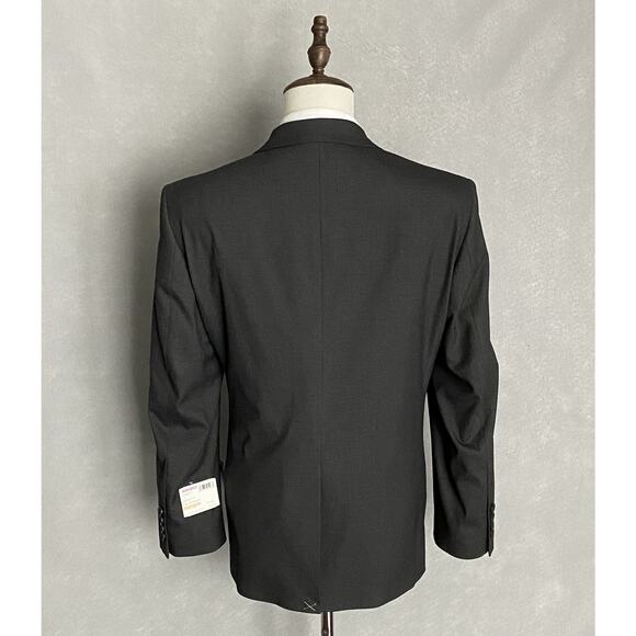 Haggar Men's 46R Classic Fit Premium Stretch Suit Jacket Charcoal NEW - Picture 4 of 11